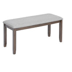 sumyeg 6 Piece Wooden Dining Table Set with Table, 4 Upholstered Chairs and Bench