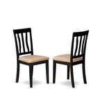 Kitchen Dining Set - Round Table with 2 Wood Chairs - Modern Dining Room Furniture