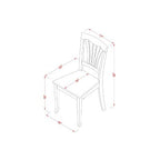 HomeStock 5-Piece Rectangle Natural Oak Finish Solid Wood Top Dining Table with 4 Chairs