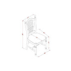 HomeStock 5-Pc Buttermilk and Cherry Solid Wood Top - Dining Room Set with Dropleaf - Seats 4