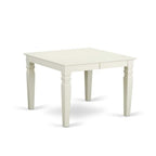 HomeStock 7-Pc Rectangle Buttermilk and Cherry Finish Solid Wood Top Dining Table with 6 Chairs with Butterfly Leaf Cross Back