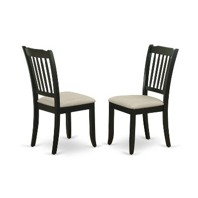 HomeStock Duda7 Blk C 7 Piece Kitchen Table Set Black Rectangle Dining Set