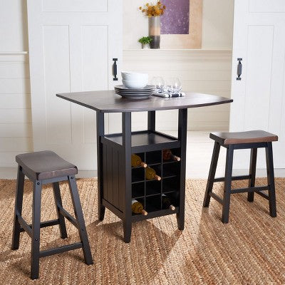 Casey 3 Piece Drop Leaf Pub Set - AMH8504 - Safavieh Couture