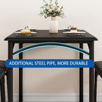 Dining Table Set for 4, Kitchen Table with Chairs, Rectangular Wood Dining Room Table with Upholstered Bench for Small Space, Dinner, Apartment