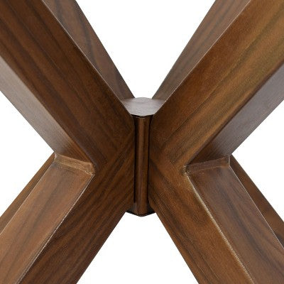 Olive+Oslo 5-Piece Dining Table Set for 4, Round Glass Dining Table with 4 Upholstered Dining Chairs Walnut Legs-Panipeachy