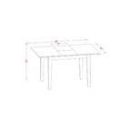 5 Piece Dining Table Set for 4, Rectangle Kitchen Table with Butterfly Leaf and 4 Chairs, Mahogany Finish, 32x60 Inch