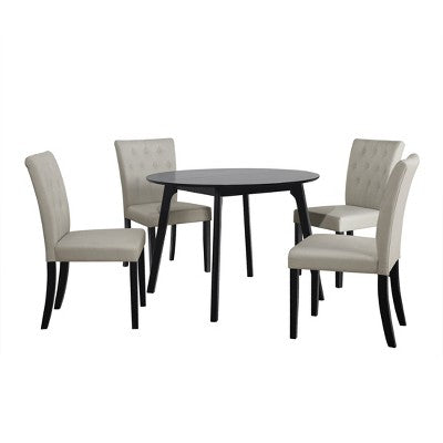 ChaletPosh 5 Pieces Dining Set with Linen Cover Dining Chair