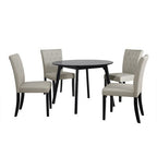 ChaletPosh 5 Pieces Dining Set with Linen Cover Dining Chair