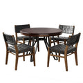 Christopher Knight Home Cassius 5 Piece Wood and Iron Dining Set