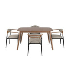 Cortland 5-Piece Fabric Modern Tapered Dining Set - iNSPIRE Q