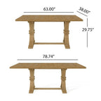 Christopher Knight Home Covey 7 Pieces Contemporary Upholstered Wood Expandable Dining Set