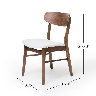GDFStudio Balfern 5 Pieces Mid Century Modern Upholstered Wood Dining Set