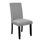 5-piece Round Dining Table Set Dining Set with 4 Upholstered Chairs for Dining Room, Kitchen and Living room, Beige/Black/Gray/White-ModernLuxe