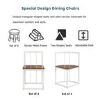 Modern Marble Dining Table Set for 6 with Metal Frame, Rectangular Marble Sticker Table and 6 Chairs for Dining Room Kitchen