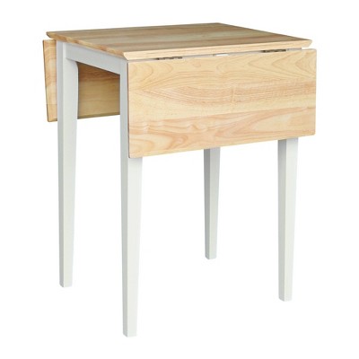 International Concepts Small Dual Drop Leaf Dining Table with 2 San Remo Splat