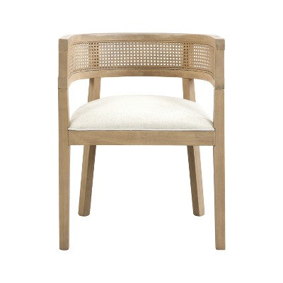 Christopher Knight Home Lythor 7 Piece Cane and Rubberwood Upholstered Dining Set