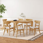 Christopher Knight Home Amesbury Wood and Fabric 7 Piece Dining Set