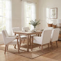 Christopher Knight Home Misaw 7 Piece Mid-Century Modern Upholstered Dining Chairs with Expandable Table