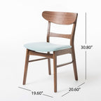 Christopher Knight Home Bryner Mid Century Modern Fabric Upholstered Wood 5 Piece Dining Set
