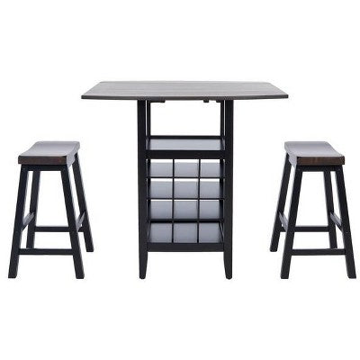 Casey 3 Piece Drop Leaf Pub Set - AMH8504 - Safavieh Couture