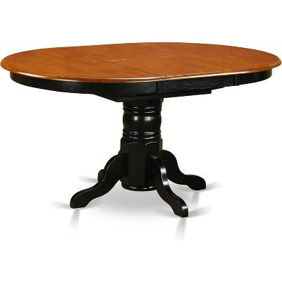 HomeStock Oval Kitchen Dining Table Set with 6 Chairs Modern Style