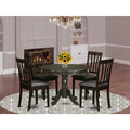 HomeStockRound Dining Table Set For 4 Kitchen Dining Pedestal Base Chairs 42x42 Inch