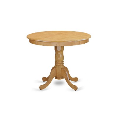 HomeStock Anab3 Oak 55 Piece Rounded 36 Inch Dinette Table And Two Parson Chair
