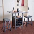 Casey 3 Piece Drop Leaf Pub Set - AMH8504 - Safavieh Couture
