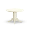 HomeStock 3-Pc Buttermilk and Cherry Solid Wood Top - Dining Room Set - Seats 4
