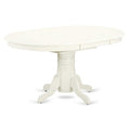 Modern 5 Piece Dinette Set - Oval Dining Table & 4 Linen White Chairs