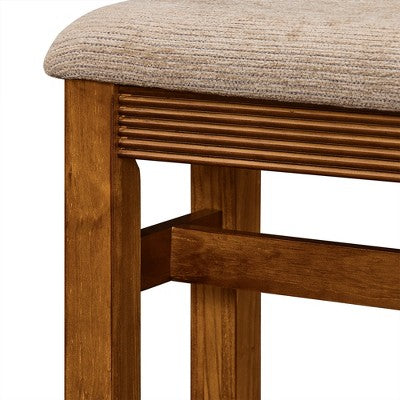 GDFStudio Emily Modern 2 Piece Bar Table Set with Fabric Upholstered Bar Stool
