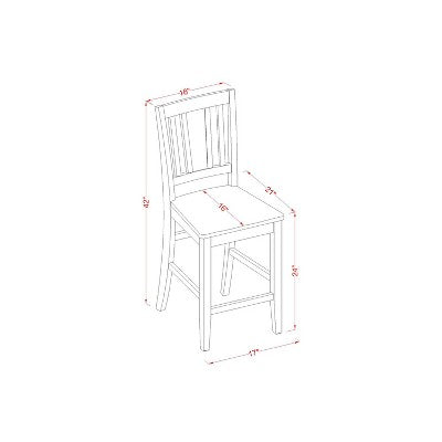 Counter Height Dining Set - Modern Pub Table & Chairs - Square High Table for Kitchens & Dinettes