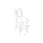 Counter Height Dining Set - Modern Pub Table & Chairs - Square High Table for Kitchens & Dinettes