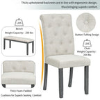 6 PCS Retro Dining Table Set, Rectangular Table with Unique Legs and Upholstered Chairs-ModernLuxe