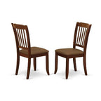 HomeStock 3-Piece Mahogany Finish Rectangular Solid Wood Top With Butterfly Leaf Dining Table Set