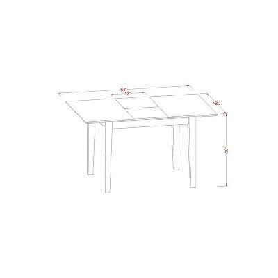 HomeStock 3-Piece Mahogany Finish Rectangular Solid Wood Top Dining Table Set