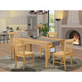 HomeStock Dining Table Set With 4/6 Chairs Kitchen Dining Room 36x60 Inch