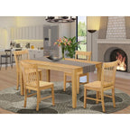 HomeStock Dining Table Set With 4/6 Chairs Kitchen Dining Room 36x60 Inch