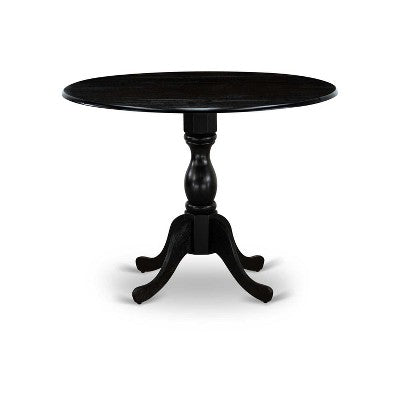 3-Piece Wirebrushed Black Solid Wood Top - Dining Room Set (Seats-4)