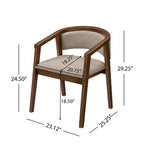 Christopher Knight Home Simon 5 Piece Mid-Century Modern Rubberwood Dining Set with Boucle Upholstered Chairs