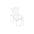 HomeStock 5 Piece Dining Room Furniture Set Includes a Round Kitchen Table with Dropleaf and 4 Dining Chairs, 42x42 Inch