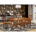 HomeStock Dining Table Set, Saddle Brown