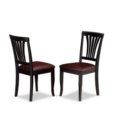 HomeStock 9-Piece Square Black & Cherry Finish Solid Wood Top Dining Table with 8-Chairs