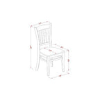HomeStock Belmont 5 Piece Kitchen Table & Chairs Set Includes a Round Dining Room Table , Pedestal , 4 Solid Wood Seat Chairs, 42x42 Inch, Linen White