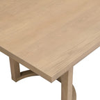 Christopher Knight Home Harish Modern 7 Piece Rubberwood Linen Upholstered Dining Set with Rectangular Table