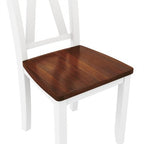 Farmhouse 6-Piece Wood Dining Table Set with Long Bench and 4 Dining Chairs-ModernLuxe