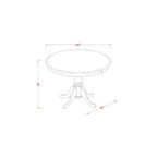 Kitchen Counter Height Set - 5 Piece Table & Chairs - Modern Dining Room Furniture - Black Cherry Finish