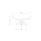 HomeStock 3-Pc Buttermilk and Cherry Solid Wood Top - Dining Room Set - Seats 4