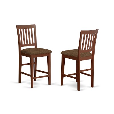 Counter Height Dining Set 5 Piece Table & Stools - Buttermilk Cherry Finish - Modern Farmhouse Style