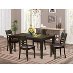 Gothic Dining Set - Table & Chairs - Grandeur Rectangle Table with Leaf - Elegant Dining Room Furniture